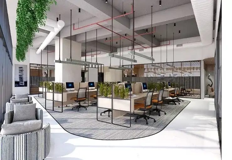 Commercial renovation project in Vancouver with new interior walls, ceilings and finishes