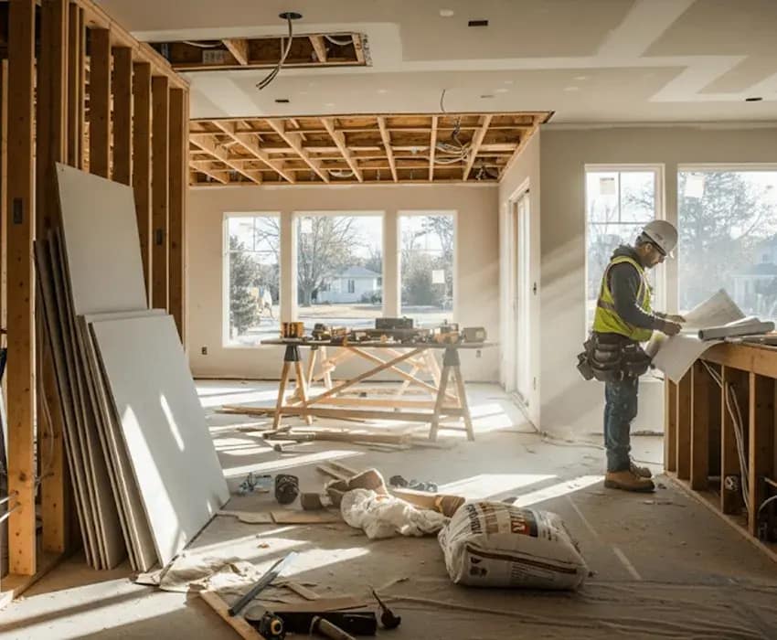 Planning a home renovation with finishes and layout in mind